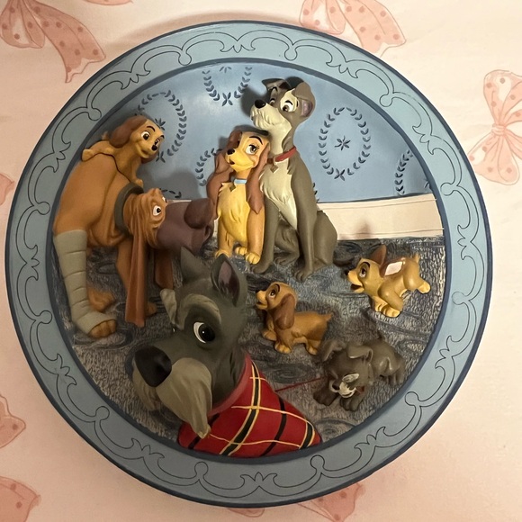 Limited Edition Disney Lady and the Tramp 3D Collector's Plate